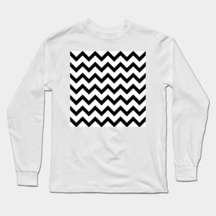 Simple Black and white Chevron pattern Long Sleeve T-Shirt